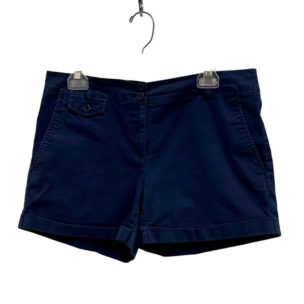 Nautica Women Chino Short Navy Blue Size 8 Summer - Picture 1 of 12